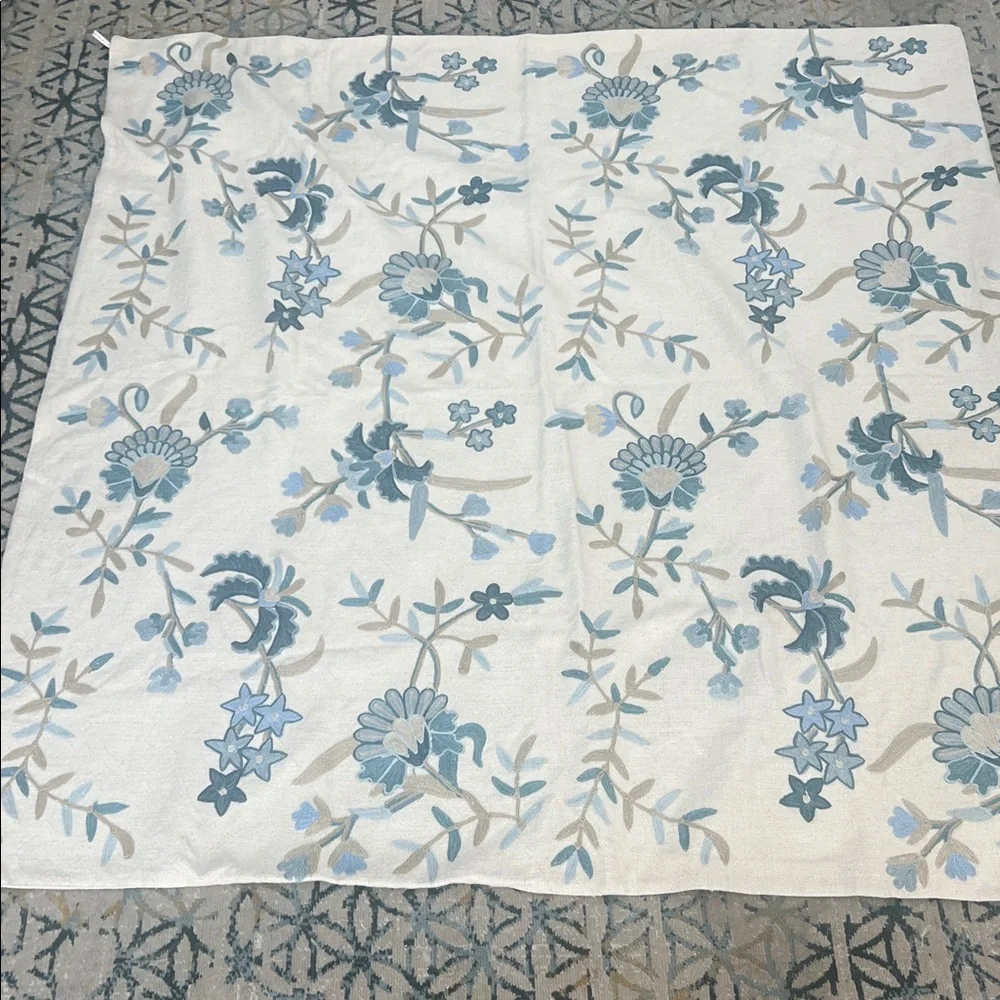 Pottery Barn Liana Crewel Embroidered Table Throw